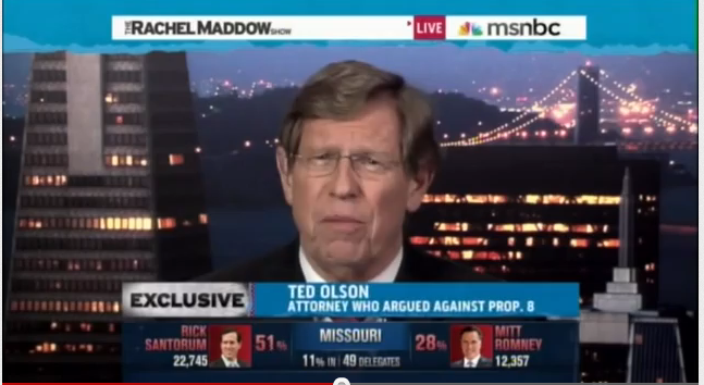 video of Attorney Ted Olson on Rachel Maddow