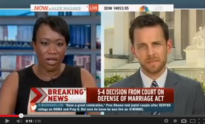 video of MSNBC: AFER Executive Director Adam Umhoefer on Prop 8