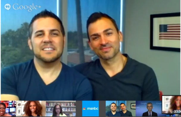 video of MSNBC Hangout: Plaintiffs Jeff & Paul Talk Prop 8